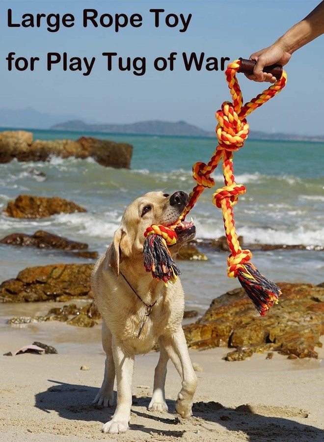 Fejapa Large Dog Rope Toys for Aggressive Chewers - Pitbull Tug of War, Heavy Duty, Outdoor, Medium to Large Breed Dog Chew Rope with Handle - Image 5