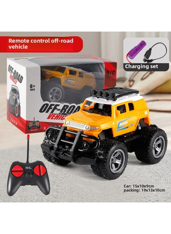 Generic Hot Sale Remote Control Engineering Car Charger Electric Children Boy Simulation Excavator Lifting Car Toy Stall Wholesale-Color:[Yellow Climbing Car] English Packaging (3688-K64A)-Proportion:2 Car Batteries [30-minute Battery Life]]  - Image 1