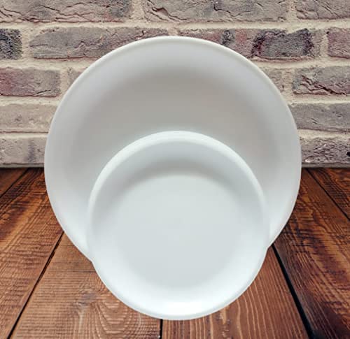 Everbuy® Round Full Plate (10 INCH) 6 PCS and Half Plate(7.5 INCH) 6 PCS Dinner Plate Set 12 PCS of Plates- White Color - Image 1