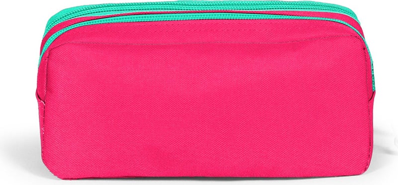 CORAL HIGH Kids Two Compartment Pencil Case Neon Coral Flamingo Patterned 22295  - Image 4