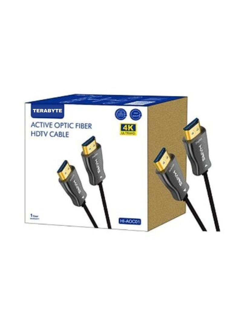 Terabyte كابل HDMI 2.0 4K للألياف البصرية النشطة مع إيثرنت 10م - Image 1