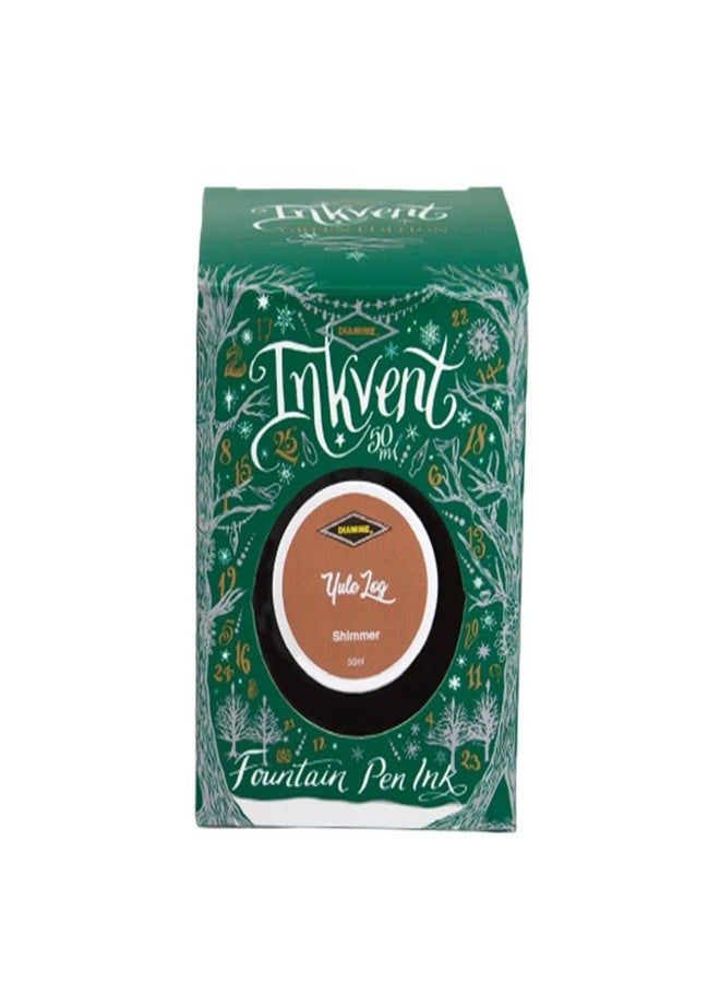 Diamine INKVENT GREEN EDITION YULE LOG 50 ML-SHIMMER I For Fountain pen I Green Edition I Luxury Ink Bottle I Premium pen usable ink I Pack of 1 Count I Premium Ink Bottle - Image 2