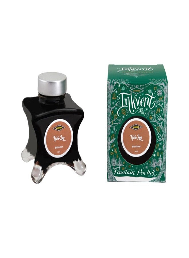 Diamine INKVENT GREEN EDITION YULE LOG 50 ML-SHIMMER I For Fountain pen I Green Edition I Luxury Ink Bottle I Premium pen usable ink I Pack of 1 Count I Premium Ink Bottle - Image 1