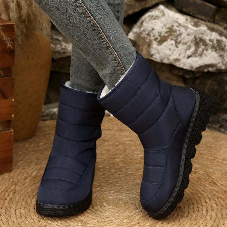 Wish New Winter Snow Boots For Women, High-Top Fleece-Lined Thickeneded Warm Cotton Shoes, Large Size Women'S Boots 43 - Image 5