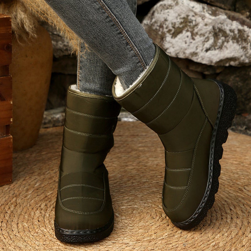 Wish New Winter Snow Boots For Women, High-Top Fleece-Lined Thickeneded Warm Cotton Shoes, Large Size Women'S Boots 43 - Image 2