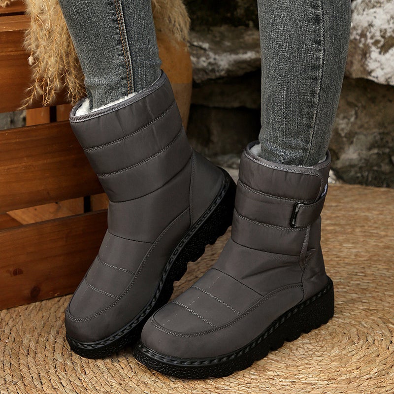 Wish New Winter Snow Boots For Women, High-Top Fleece-Lined Thickeneded Warm Cotton Shoes, Large Size Women'S Boots 43 - Image 3