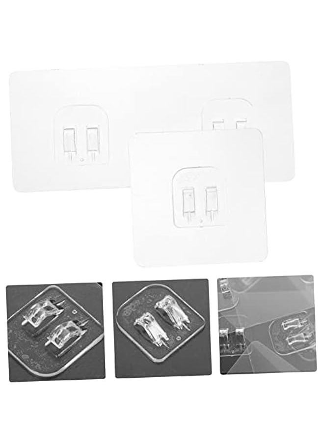 Generic - 20pcs Transparent Adhesive Hooks for Towels Shower Shelves No Drilling Easy Install Bathroom Accessory Sticky Hooks Rack Hooks - Image 1