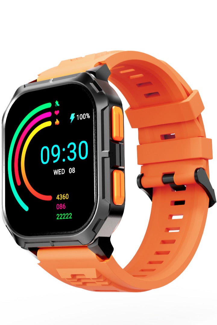 HiFuture HiFuture Ultra3 Rugged Sport Smart Watch: 2.0 inch IPS Display Resolution 240×296 pixels Bluetooth Call IP68 Waterproof 24/7 True heart rate & Blood oxygen sensor (the fifth generation) Up to 7 days daily use 100+ Sports Mode  - Image 1