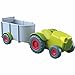 HABA Little Friends Tractor and Trailer 2 Piece Farm Play Set with Movable Hatch - Image 4
