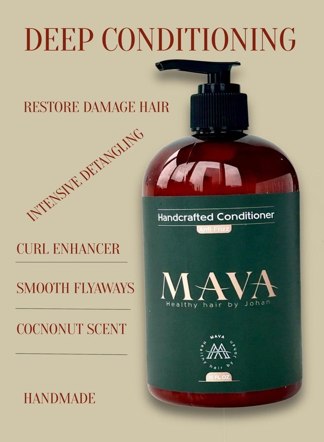 Mava Anti-Frizz Handcrafted Conditioner, With Keratin, Bamboo and Silk For Deep Hair Conditioning- Detangles and Repairs Curly Hair Cuticle, Extreme Hydration For Coarse Hair - Image 4