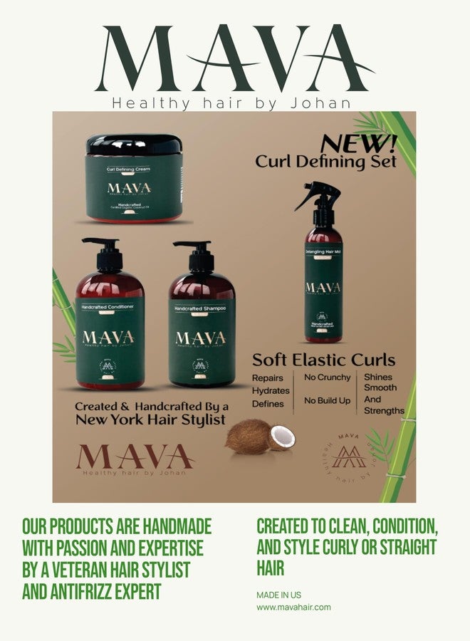Mava Anti-Frizz Handcrafted Conditioner, With Keratin, Bamboo and Silk For Deep Hair Conditioning- Detangles and Repairs Curly Hair Cuticle, Extreme Hydration For Coarse Hair - Image 3
