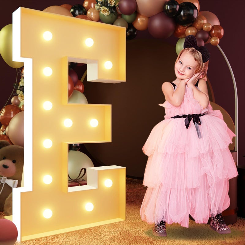 imprsv 4FT Marquee Light Up Letters Large Light Up Letters for Birthday Party Decor Wedding Decorations Marquee Letters for Party Decoration Large Marquee Letters Arch Kit Decorations Letter E