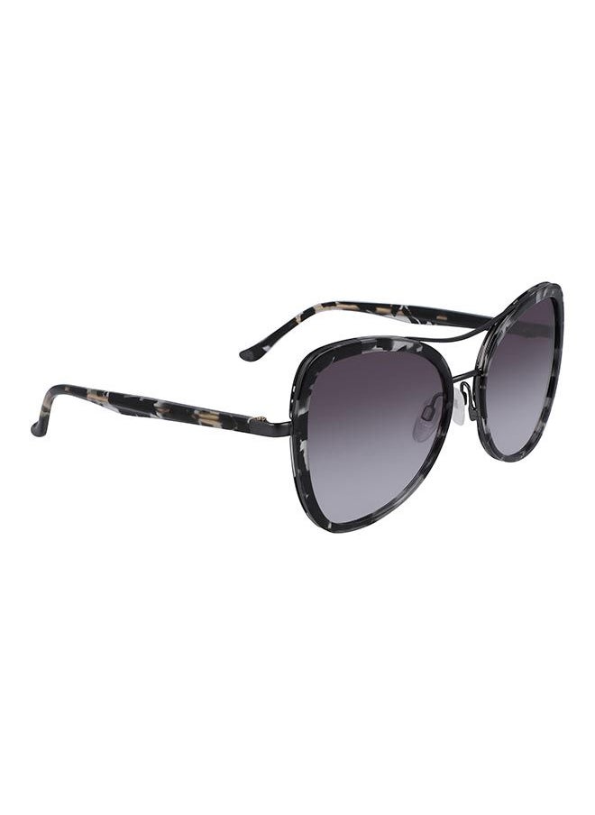 Donna Karan نظارة شمسية Zyl Cat Eye للنساء بإطار كامل 43925 5517  - Image 3