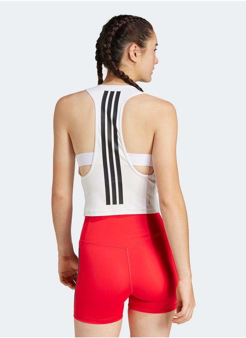 Adidas - Power 3 Stripes Racerback Bra Tank Top - Image 1