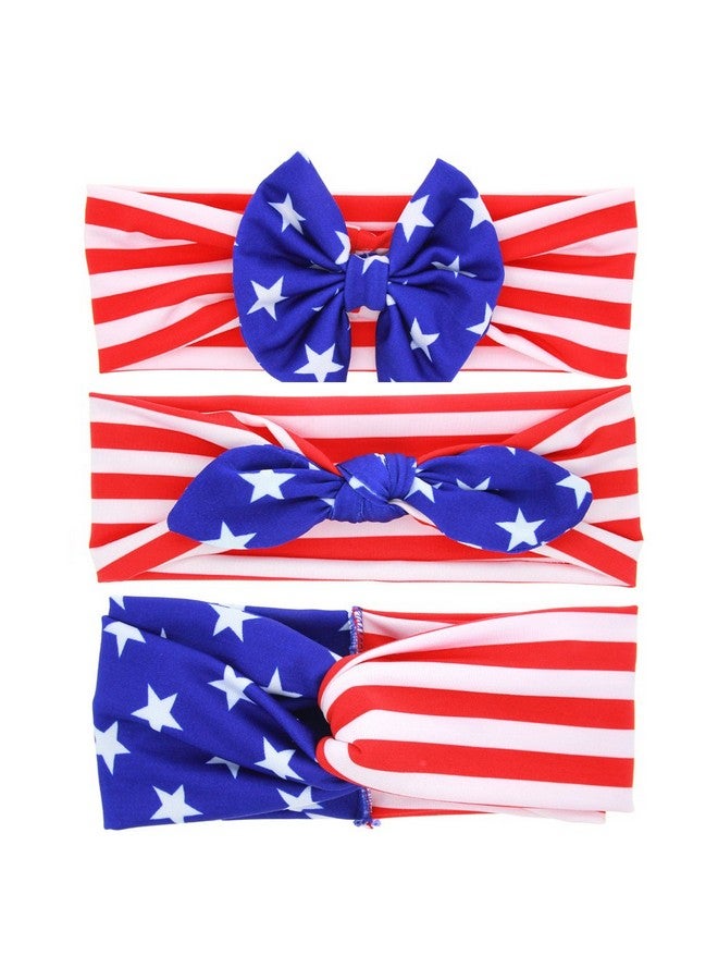 BinaryABC 4th of July Baby Headband,American Flag Headband,Fourth of july Decorations 3Pcs - Image 3