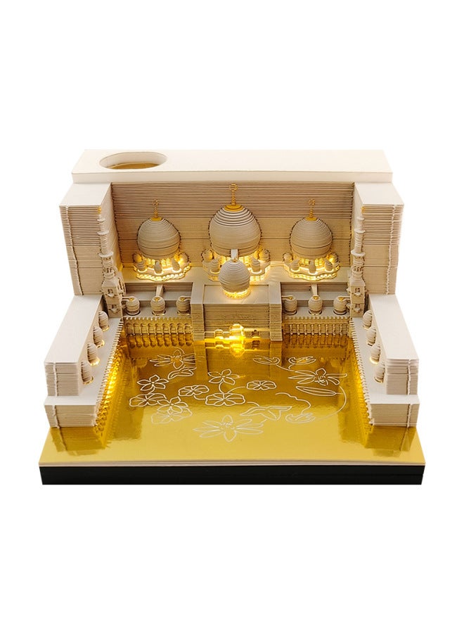 Santorini Paper Carving Calendar Craft Ornament Scenic Spot Tourism Cultural And Creative Souvenir Gift 3d Pop-up Notepad