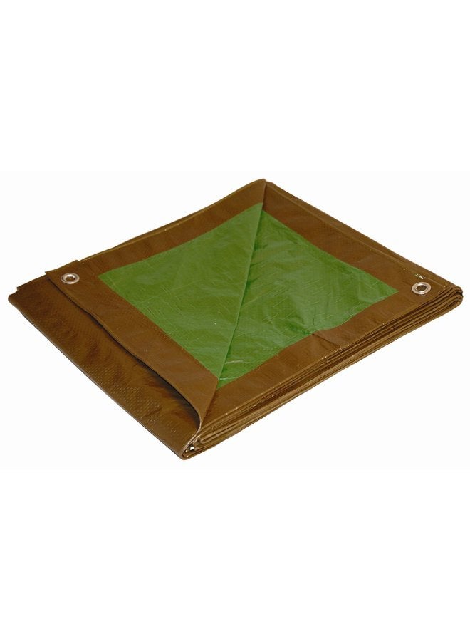 Dry Top 11020 Medium Duty Tarp, 10x20 Feet, Brown/Green - Image 1