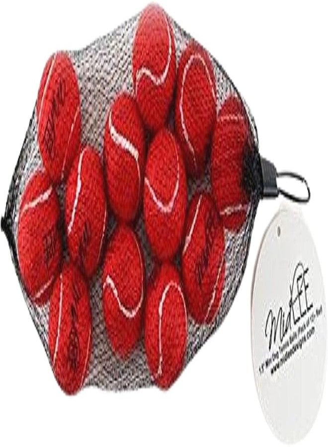 Midlee MINI Dog Tennis Balls, Red, 1.5" 12-Pack- Fetch Ball Laucher Pet Small Tennis Balls - Image 4