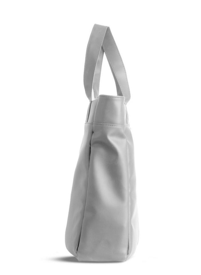 Ar supply AR Tote Bag by Arij Bags | Large Tote Bag for Laptop and Daily Use, Detachable and Adjustable Crossbody Strap, Spacious Main Compartment, Laptop Pocket, Multiple Inner Pockets and Quick Access Front Pocket (39 × 38 × 12 cm) (Grey) - Image 4