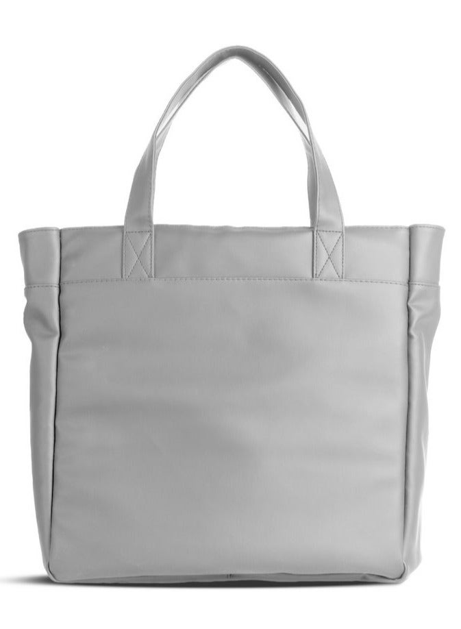 Ar supply AR Tote Bag by Arij Bags | Large Tote Bag for Laptop and Daily Use, Detachable and Adjustable Crossbody Strap, Spacious Main Compartment, Laptop Pocket, Multiple Inner Pockets and Quick Access Front Pocket (39 × 38 × 12 cm) (Grey) - Image 5
