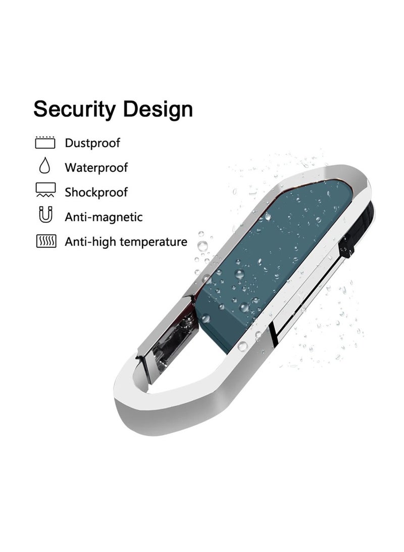 USB Flash Drive, Portable Metal Thumb Drive with Keychain, USB 2.0 Flash Drive Memory Stick, Convenient and Fast Pen Thumb U Disk for External Data Storage, (1pc 8GB Black) - Image 2