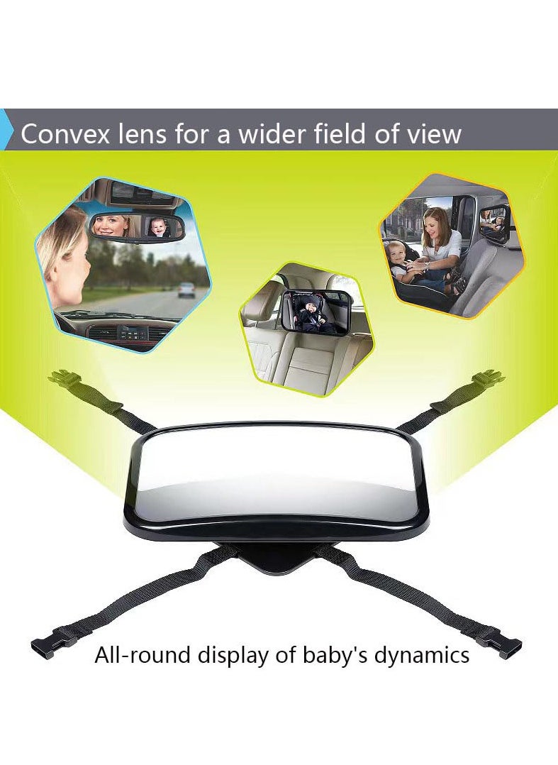 Hihonor Baby Car Mirror，Stroller Mirror for Rear-Facing Infant Safety Seat Mirror, Wide Field of View, Crystal Clear, Drop ProofSimple Installation  - Image 4
