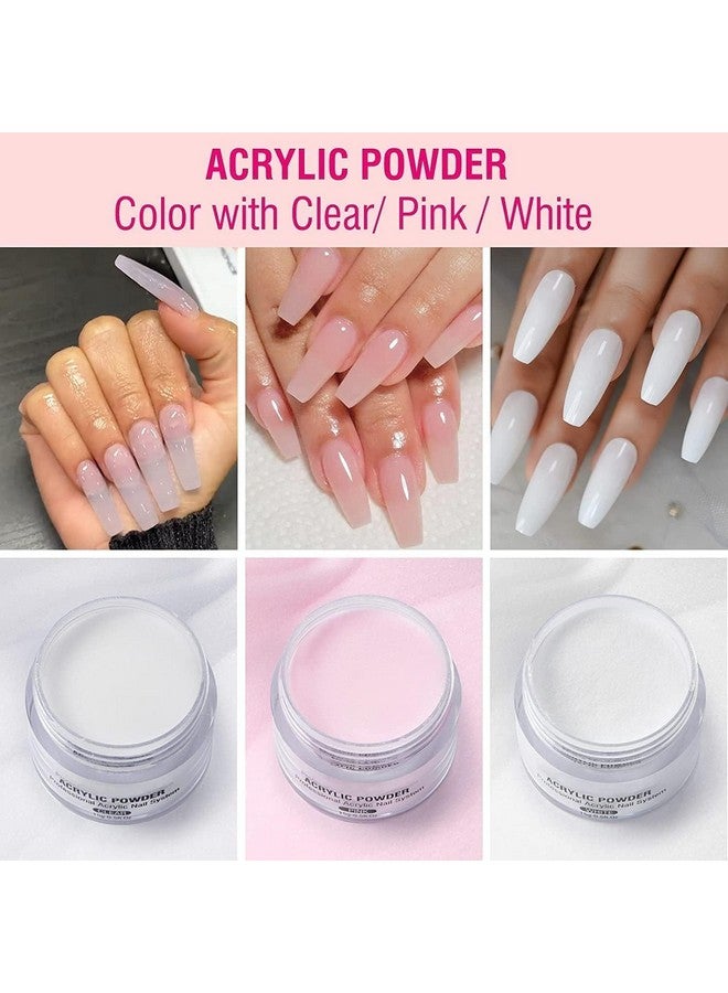 Ruby Face RUBYFACE Acrylic Powder Set, 30g Professional Acrylic Nail Powder System for Acrylic Nails Extension,Nail Art (Pink, White, Clear, Pack Of 3) - Image 4