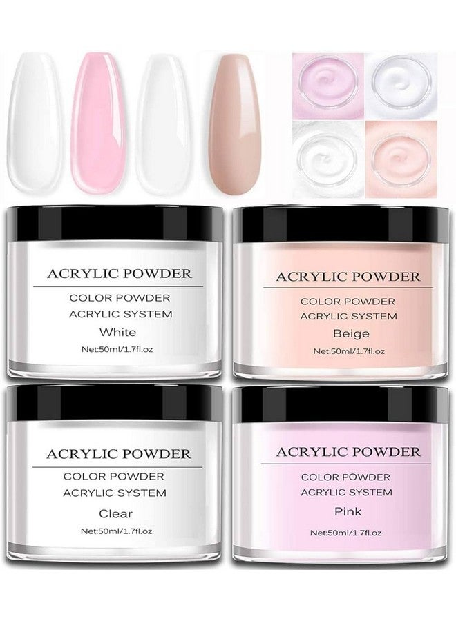 Ruby Face RUBYFACE Acrylic Powder Set, 30g Professional Acrylic Nail Powder System for Acrylic Nails Extension,Nail Art (Pink, White, Clear, Pack Of 3) - Image 1