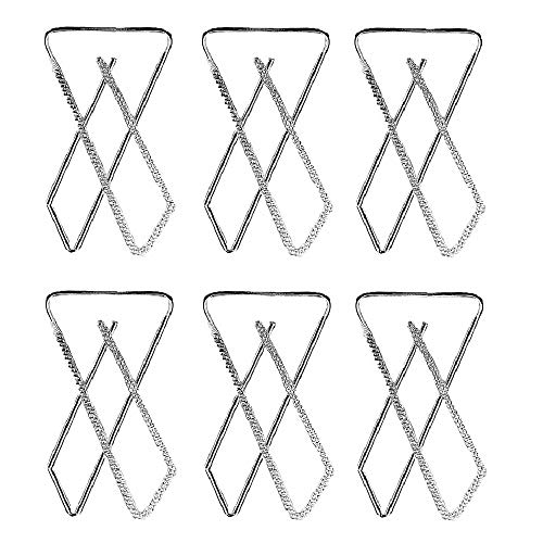 VAMA FASHIONS Silver Plated X Saree Pin Anti Tarnish Clip on Sarees Pleats Brooch Coat Dress Gown Shawl Bridal Safety Pins for Women & girl (Silver Saree Pin) - Image 1