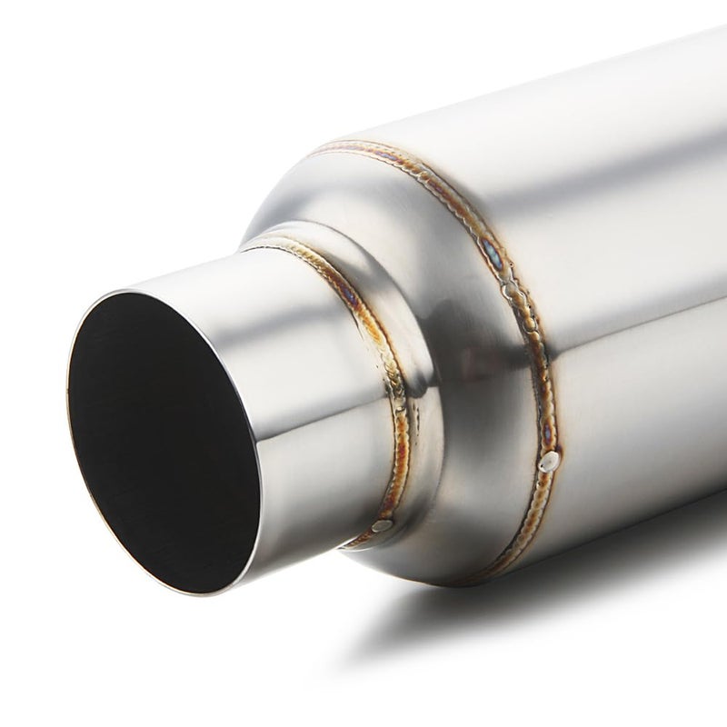 LCGP 2.5'' Inlet & Outlet Universal Muffler, 11.5'' Overall Length Stainless Steel Resonator 2 Pack - Image 5