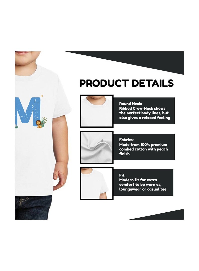 برينت شوب فور مي تي شيرت الحروف الأبجدية للأولاد بتصميم حيوان - هدية عيد ميلاد أولية - تي شيرت للأطفال - تذكار فريد لعيد الميلاد للأطفال - Image 5