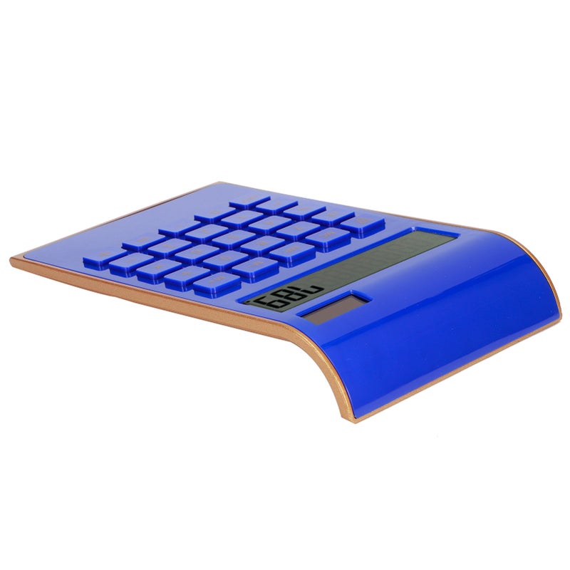 Portable 10 Digits Calculator Ultra Thin Solar Power Calculator for Home Office Business LCD DisplayBlue - Image 3