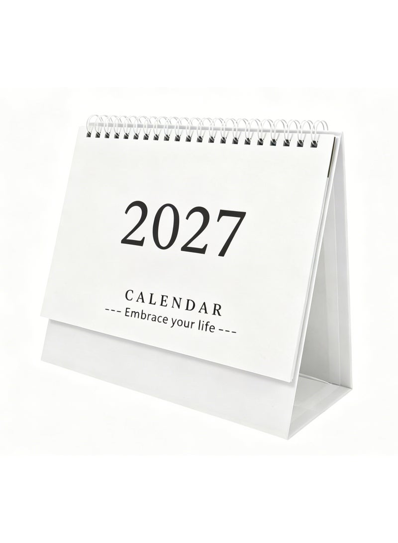 NIIMBOT Desk Calendar 2026-2027, Small Standing Flip Calendar for Desk, Compact Monthly Planner from July 2026 to December 2027, White Tabletop Calendar with Thick Paper for Office School Home Use, Practical Scheduling and Organizing Gift for Students and Professionals - Image 4