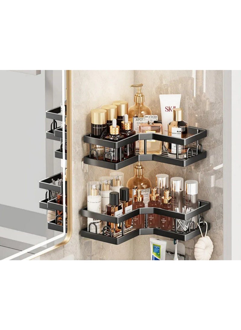 Generic 5-Piece Metal Corner Set – Includes 2 Metal Corners, 2 Spice Holders, and Brush Holder – Versatile Use for Kitchen and Shower NI  - Image 3