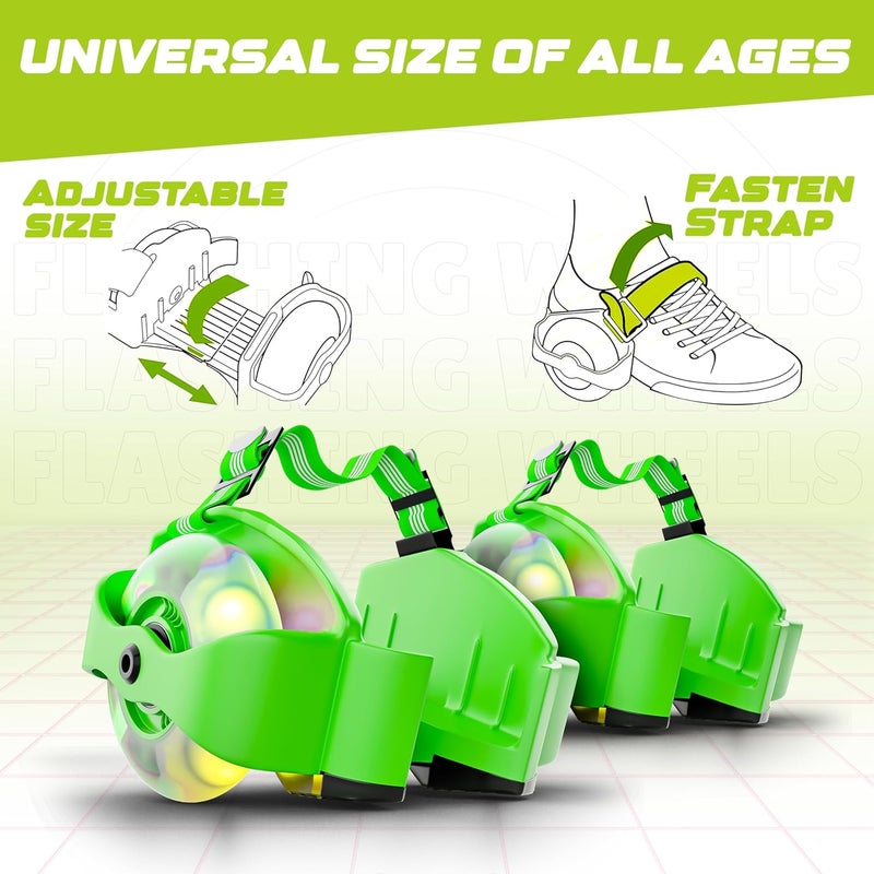 Tygatec Flashing LED Wheels Roller Skates - Light-Up Adjustable Skates for Kids & Adults - Glowing Colorful Wheels for Night Skating - Inline Skates with Illuminated Wheels for Fun Outdoor Activities - Image 2