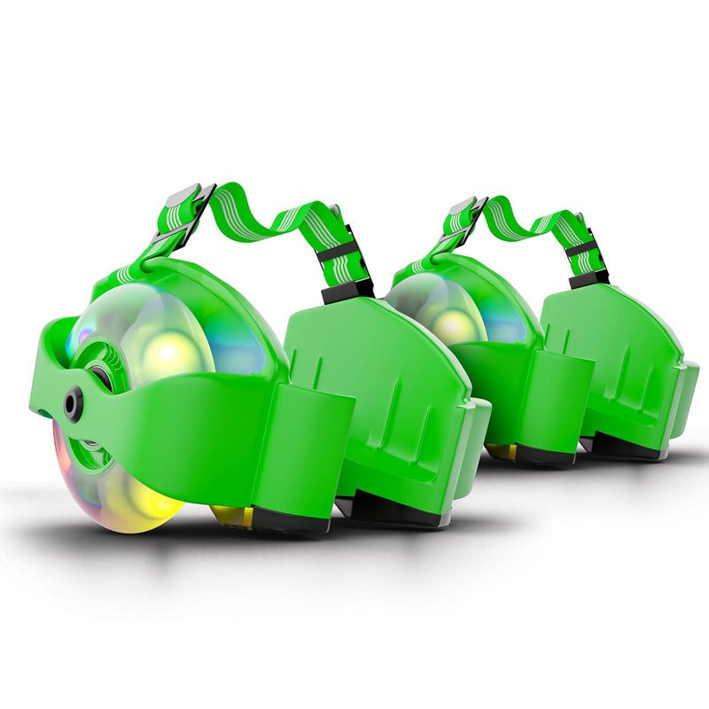 Tygatec Flashing LED Wheels Roller Skates - Light-Up Adjustable Skates for Kids & Adults - Glowing Colorful Wheels for Night Skating - Inline Skates with Illuminated Wheels for Fun Outdoor Activities - Image 1