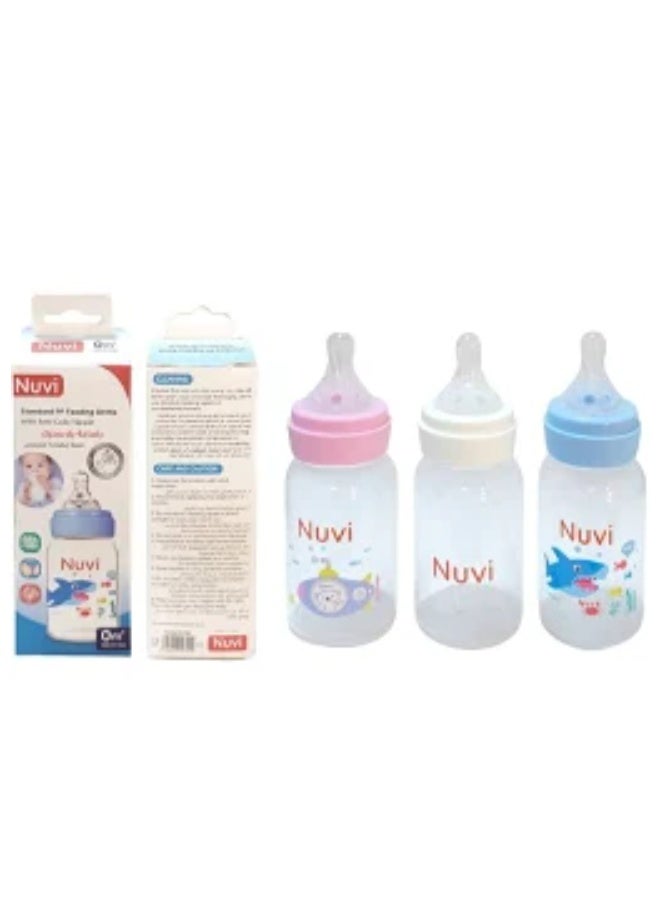 زجاجة رضاعة NUVI STANDARD مصنوعة من بلاستيك البولي بروبيلين، سعة 240 مل