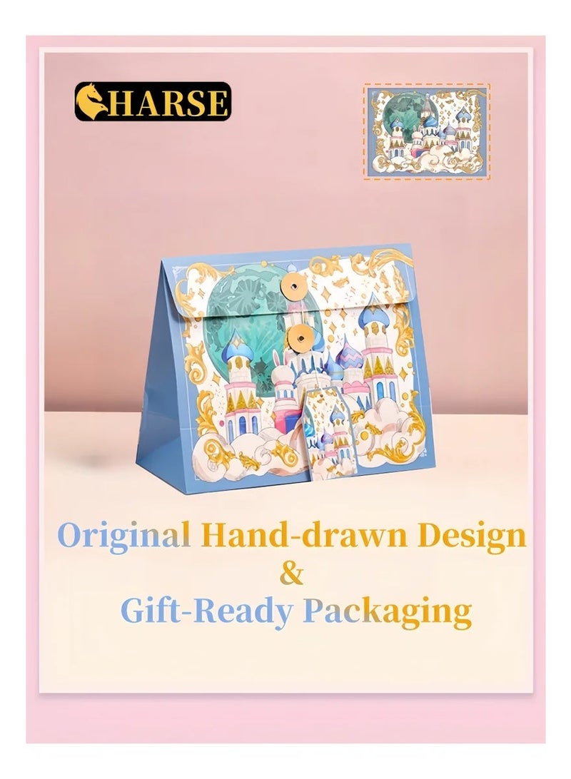 Harse Oil Painting Style Gift Bag, Birthday Gift Box, Envelope Packaging Bag, Creative Paper Gift Bag, Holiday Gift Box, Gift Bag - Image 1
