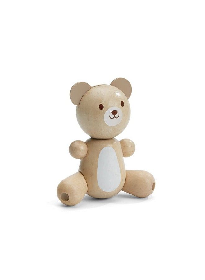 PlanToys Wooden Little Baby Bear Teething And Grasping Toy (5269) ; Sustainably Made From Rubberwood And Non Toxic Paints And Dyes - Image 3
