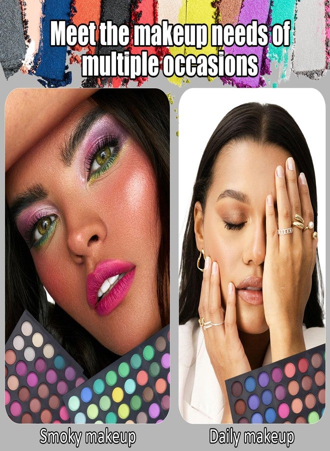 Joyeee Eyeshadow Palettes, Easy to Blend Color Fusion 120 Shades Metallic and Shimmer Eyeshadow Sweatproof and Waterproof Nudes Eye Shadows, Professional Makeup Long Lasting for Teen, Brights #1 - Image 4