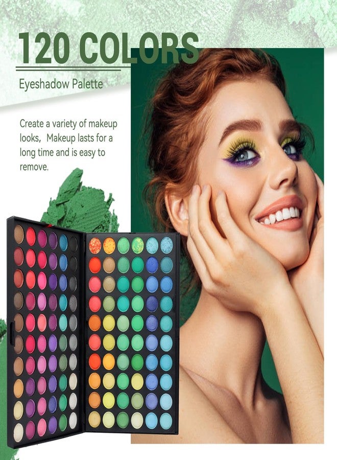 Joyeee Eyeshadow Palettes, Easy to Blend Color Fusion 120 Shades Metallic and Shimmer Eyeshadow Sweatproof and Waterproof Nudes Eye Shadows, Professional Makeup Long Lasting for Teen, Brights #1 - Image 3