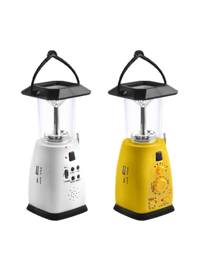 Jujingyang Hand Crank Generator Radio Multifunctional Outdoor Waterproof Disaster Charging Emergency Lighting Solar Camping Lamp - Image 3