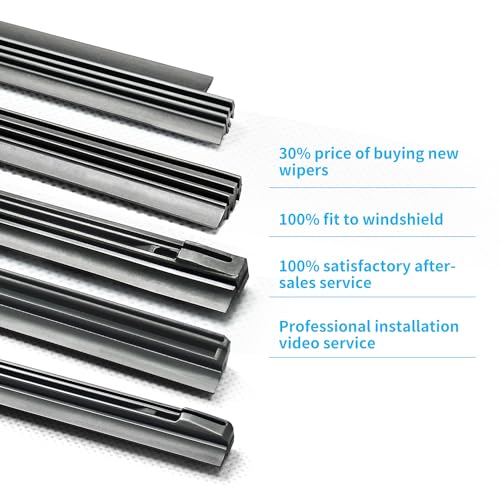 DYNOELS Wiper Blade Refill, 24" + 18" Wiper Refill 8.5 mm Fit for Chevy Equinox 2018-2023 Original Equipment Replacement Windshield Wiper Refills 4 Pcs - Image 4