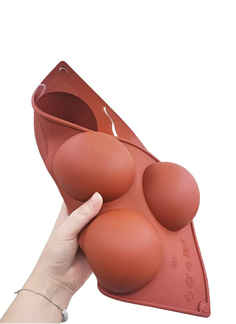 SYOSI - Chocolate Silicone Mould Sphere ound Baking Mold Extra Large non-stick 5-Cavity Semi Sphere Silicone Molds, 1 Packs Cocoa Bomb Ball Molds, Making Hot Chocolate Bomb, Dome Mouse - Image 1