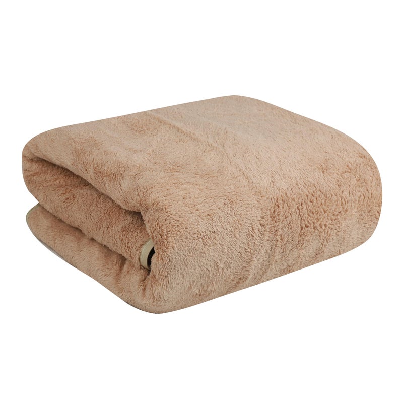 Fezora Large Bath Towels for Men & Women | Microfiber Bath Towel | Soft, Absorbent, Quick-Dry Towel (Beige-Pack of 1) - Image 2