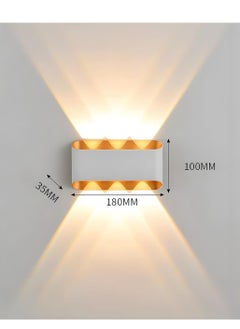 Next Life Modern Up and Down LED Wall Lamp Indoor Outdoor Wall Light Waterproof Wall sconce For Garden Lawn And Balcony White And Gold  - Image 2