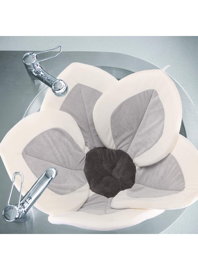 Sundee Baby Bath - Flower Baby Bath Pad Infant Bathtub Mat for Bathtub Tub Sink - Gray2 - Image 5