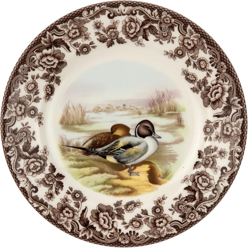 Spode Spode Woodland Salad Plate Pintail 8  Perfect for Thanksgiving and Other Special Occasions  Made in England from Fine Earthenware  Microwave and Dishwasher Safe 