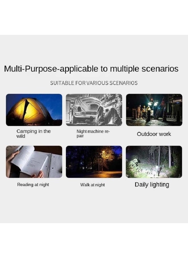 Rechargeable Multi-Functional Work Flashlight with Magnetic Hook