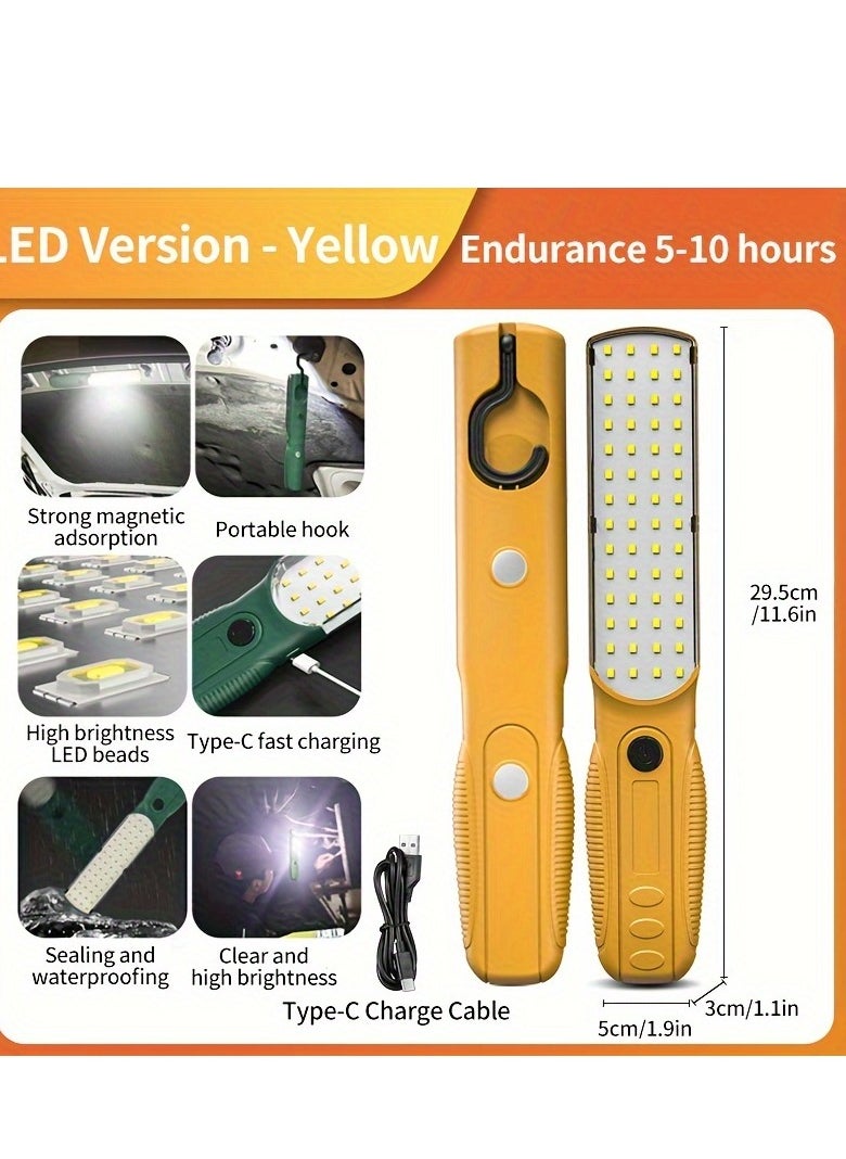 Rechargeable Multi-Functional Work Flashlight with Magnetic Hook
